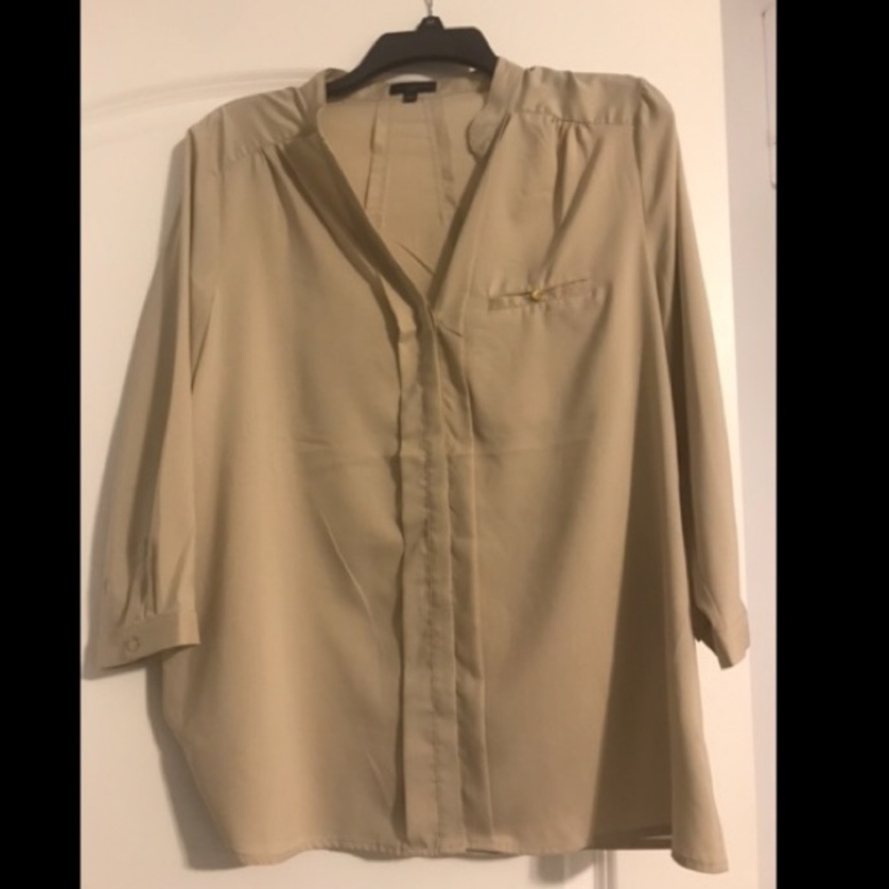 The Limited satin long sleeve blouse